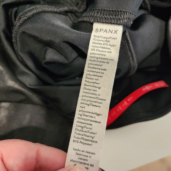 Spanx Faux Leather Leggings Black Small - Picture 7 of 7